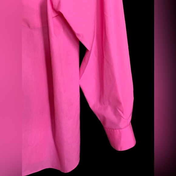 New FOXCROFT Wrinkle Free Pink Button Up Long Sleeve Blouse Woman’s Plus Size 16 - Picture 6 of 10